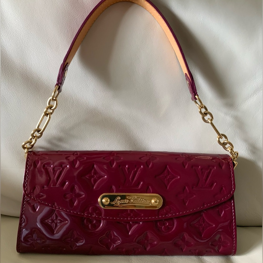 Louis Vuitton Vernis Sunset Boulevard Clutch Bag Violette Purple